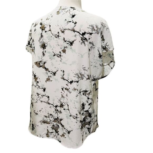 Plus Size Apt 9 Sleeveless Blouse White gray brown black/ green size XXL - Picture 2 of 7